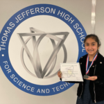 May 2022: 7th Grader Places Second In Prestigious TJHSST Science Fair